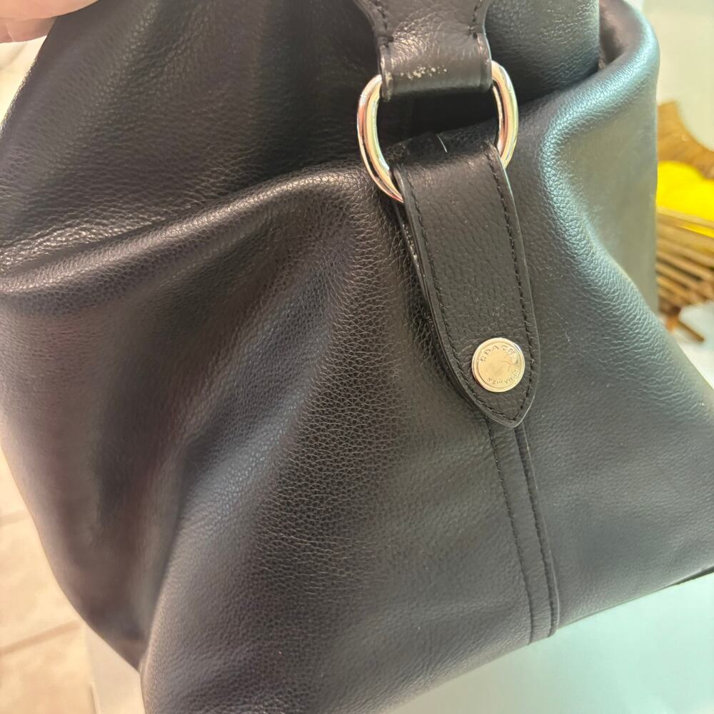 Coach Voyager Black Leather Weekender Luxury Duffel Bag Style F54802 Carry On - Picture 8 of 12